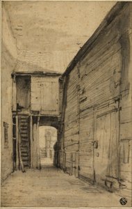Værftet til et gammelt hus af Cornelis Saftleven