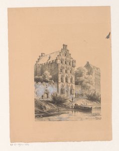 Huse langs vandet Adelshuse af Cornelis Springer