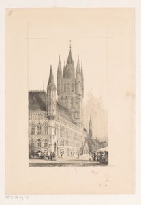 Tøjhallen i Ypres Rådhus fra det trettende århundrede af Cornelis Springer