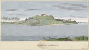 Fort Caliture i Ceylon, set fra floden Fortres Caliture fra Revier-siden (titel på objekt)