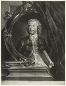 Portræt af komponisten Pietro Antonio Locatelli 1695-1764 af Cornelis Troost