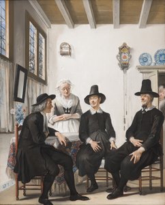 Saartje Jans bliver bedt om hendes hånd i ægteskab, 1738 af Cornelis Troost
