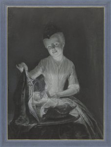 Sara Troost med sin dukke af Cornelis Troost