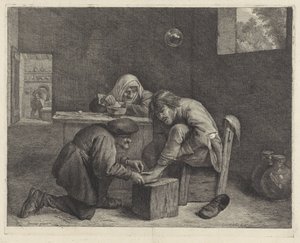 Mand hos en læge af Cornelis Visscher (II)