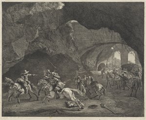 Skud under et røveri af Cornelis Visscher (II)