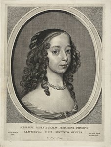 Albertine Agnes, prinsesse af Orange Nassau, fra Ni portrætter af Cornelis Visscher