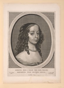Albertine Agnes, prinsesse af Orange Nassau, fra Ni portrætter af Cornelis Visscher