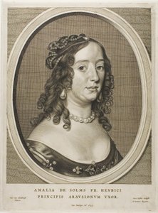Amalia van Solms, Frederick Henrys kone, fra Ni portrætter af Cornelis Visscher
