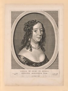 Amalia van Solms, Frederick Henrys kone, fra Ni portrætter af Cornelis Visscher