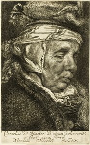 Head of an Old Woman (såkaldt portræt af Visschers mor) af Cornelis Visscher