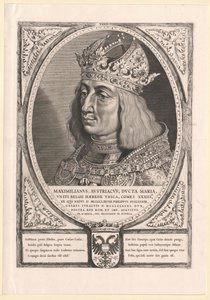 Den hellige romerske kejser Maximilian I (print) af Cornelis Visscher