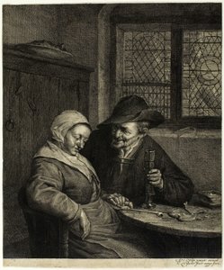 Gammel mand og kvinde af Cornelis Visscher