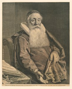 Portræt af Gellius de Bouma af Cornelis Visscher