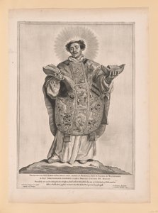 Saint Lebuin, fra Helgener i det nordlige og sydlige Holland af Cornelis Visscher