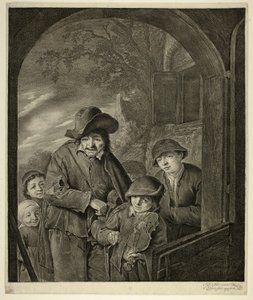 Hurdy-Gurdy-spilleren af Cornelis Visscher