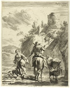 Flodens passage af Cornelis Visscher