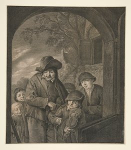 Uden titel (Musicians at an Inn Door) af Cornelis Visscher