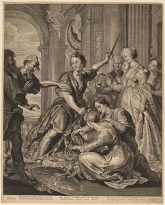 Achilles ved hoffet i Lycomedes af Cornelis Visscher after Sir Peter Paul Rubens, published by Pieter Claesz Soutman
