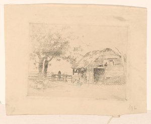 Gammel lade med stråtag af Cornelis Vreedenburgh
