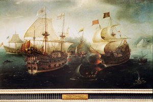 Scene for søslag (maleri