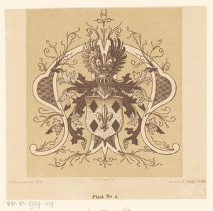 Heraldisk våbenskjold fra Van Mansvelt-familien af Cornelis Willem Hendrik Verster van Wulverhorst