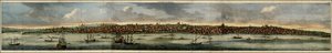 Koloreret udsigt over Konstantinopel fra 1698 af Cornelis De Bruyn