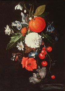 Stilleben med frugt og blomster af Cornelis de Heem