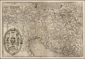 Kort over Donau fra 1593 af Cornelis de Jode