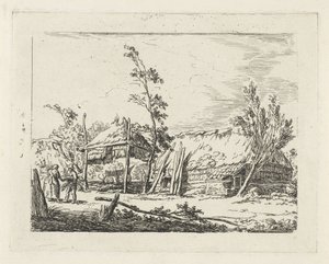 Gård med høstak af Cornelis de Kruyff