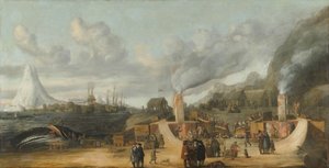 Hvalolieraffinaderiet nær landsbyen Smerenburg, 1639