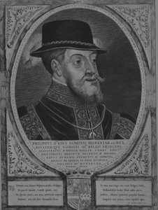 Filip II, konge af Spanien, fra serien Grever og grevinder af Holland, Zeeland og W..., 1650.