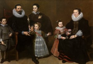 Portræt af en familie