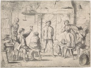 Bønder i en kro Genrescener (serietitel) af Cornelis de Wael