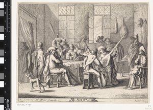 høring Avditvs (titel på objekt) Fem sanser (serietitel) af Cornelis de Wael