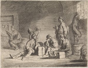 Fanger i fangekælder Genrescener (serietitel) af Cornelis de Wael