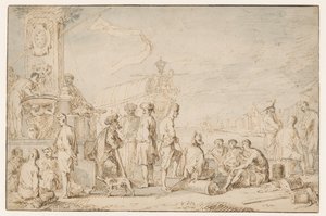 østlige havneby af Cornelis de Wael