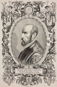 Portræt af Abraham Ortelius (1528-1598), kobberstik af Cornelius Galle den Ældre (1576-1650) fra L