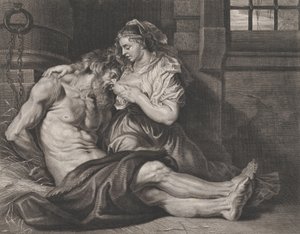 Cimon og Pero, ca. 1650-80. af Cornelis van Caukercken