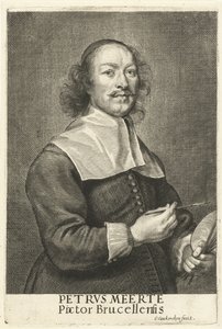 Portræt af maleren Petrus Meerte af Cornelis van Caukercken
