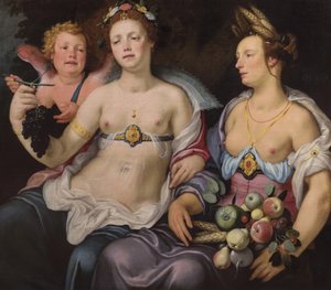 Venus, Amor og Ceres af Cornelis van Haarlem
