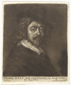 Portræt af Frans Hals med hat af Cornelis van Noorde (attributed to workshop of)