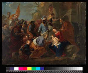 Kongernes tilbedelse, før 1667 (olie på kobber)