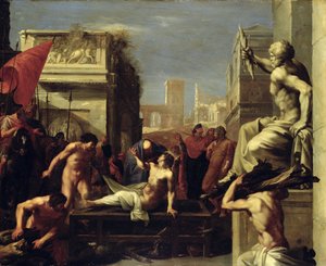 The Martyrdom of St. Lawrence, 1620-1 (olie på kobber)