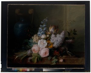 Et stilleben af blomster