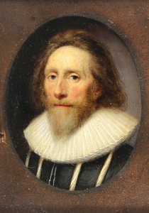 En herre i skåret sort dublet, 1639 (wc på pergament)