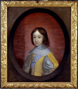 Portræt af Vilhelm III af Orange Nassau (1650-1702) (William III af England), barn (William III, Prins af Orange, som barn) - Maleri af Cornelis Janssens van Ceulen (1593-1661), olie på træ af Cornelius Janssen van Ceulen
