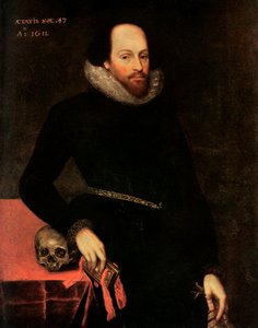 Ashbourne-portrættet af Shakespeare, 1500-tallet. af Cornelius Ketel