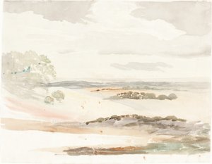 En omfattende udsigt i Shropshire af Cornelius Varley
