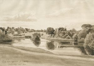 Betley Hall: sepia wash drawing, Oct 1820dani