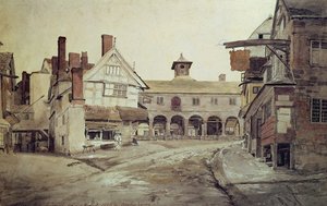 Market Place, Hereford, 1803 af Cornelius Varley